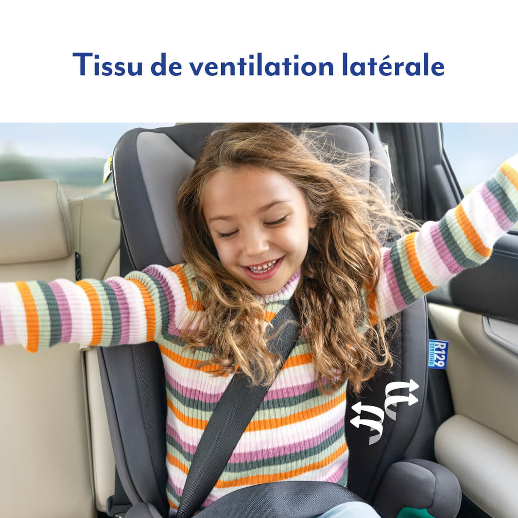 Rehausseur dossier Junior Affix™ i-Size R129 Iron - Mode Bébé Claye