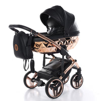 Poussette Junama Handcraft - Noir/Or Rose