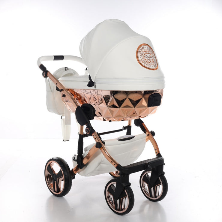 Poussette Junama Handcraft - Blanc/Or Rose