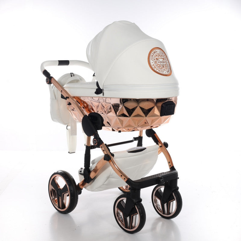 Poussette Junama Handcraft - Blanc/Or Rose