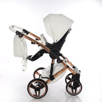 Poussette Junama Handcraft - Blanc/Or Rose