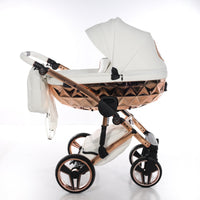 Poussette Junama Handcraft - Blanc/Or Rose
