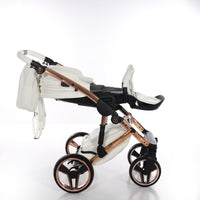 Poussette Junama Handcraft - Blanc/Or Rose
