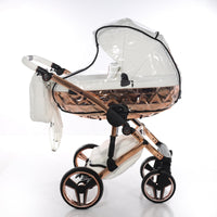 Poussette Junama Handcraft - Blanc/Or Rose