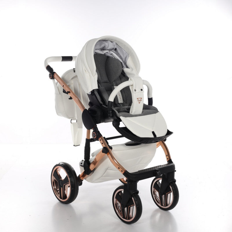 Poussette Junama Handcraft - Blanc/Or Rose