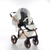 Poussette Junama Handcraft - Blanc/Or Rose
