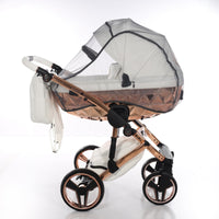Poussette Junama Handcraft - Blanc/Or Rose