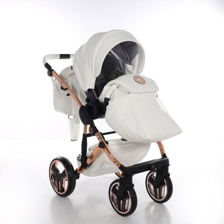Poussette Junama Handcraft - Blanc/Or Rose