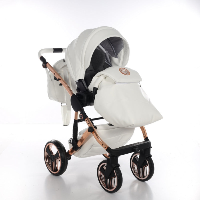 Poussette Junama Handcraft - Blanc/Or Rose
