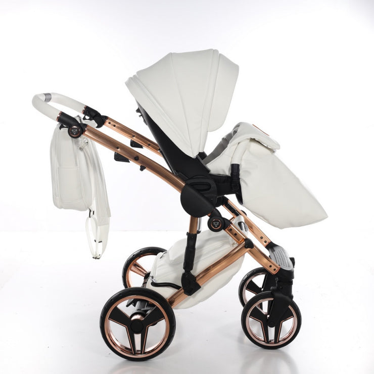 Poussette Junama Handcraft - Blanc/Or Rose