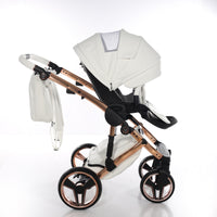 Poussette Junama Handcraft - Blanc/Or Rose