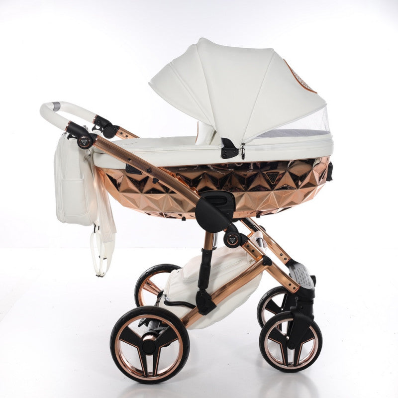Poussette Junama Handcraft - Blanc/Or Rose