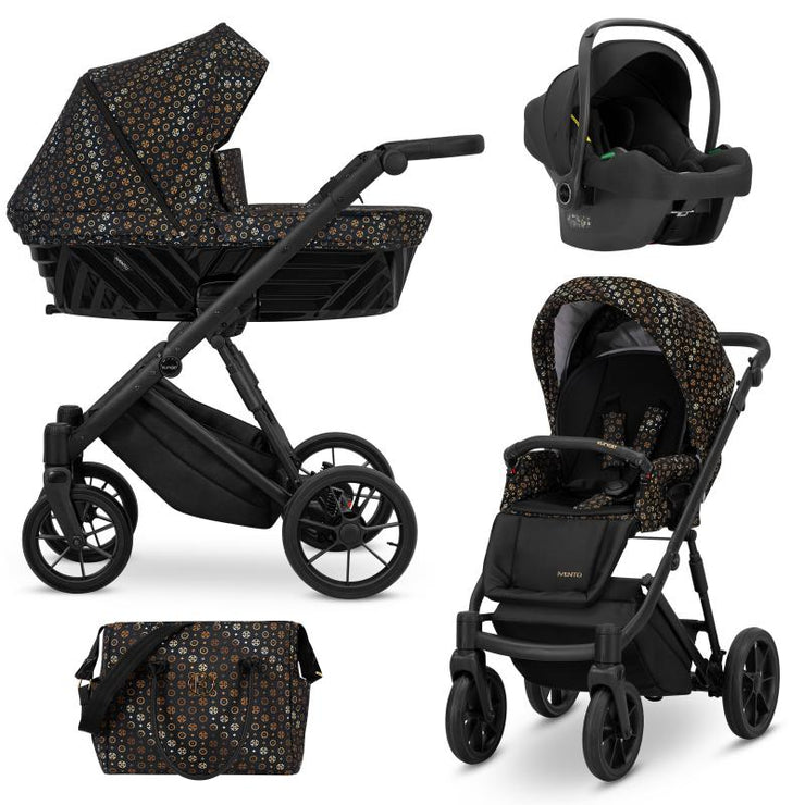 IVENTO Black Style Trio Stroller