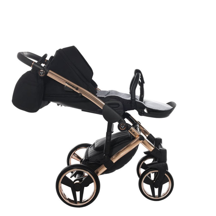 Poussette Junama Diamond S-Line - Noir/Or Rose
