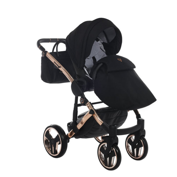 Poussette Junama Diamond S-Line - Noir/Or Rose