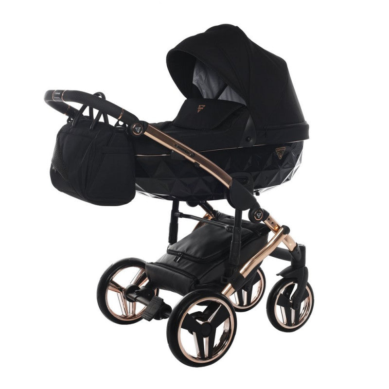 Poussette Junama Diamond S-Line - Noir/Or Rose