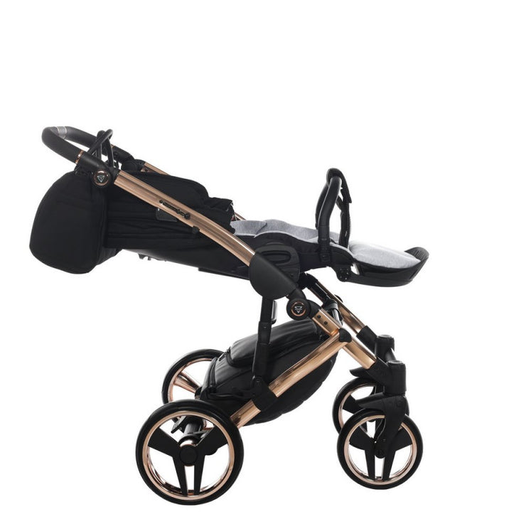 Poussette Junama Diamond S-Line - Noir/Or Rose