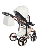 Poussette Junama Fluo Individual - Blanc / Rose Gold