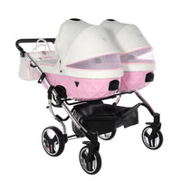 Poussette Double Junama Candy - Rose - Mode Bébé Claye