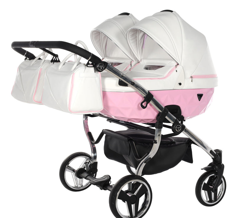 Poussette Double Junama Candy - Rose - Mode Bébé Claye