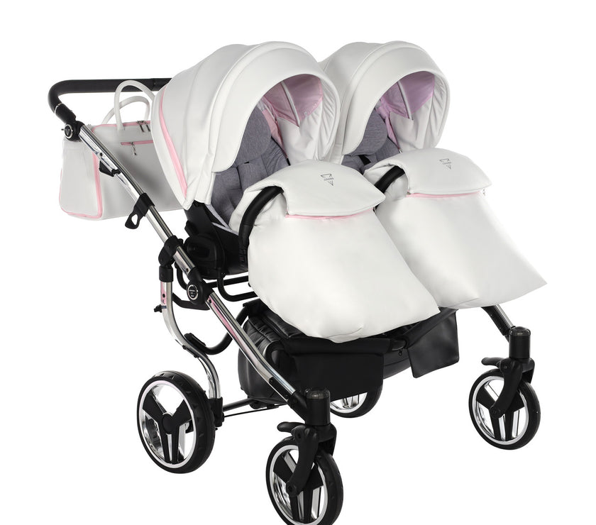 Poussette Double Junama Candy - Rose - Mode Bébé Claye