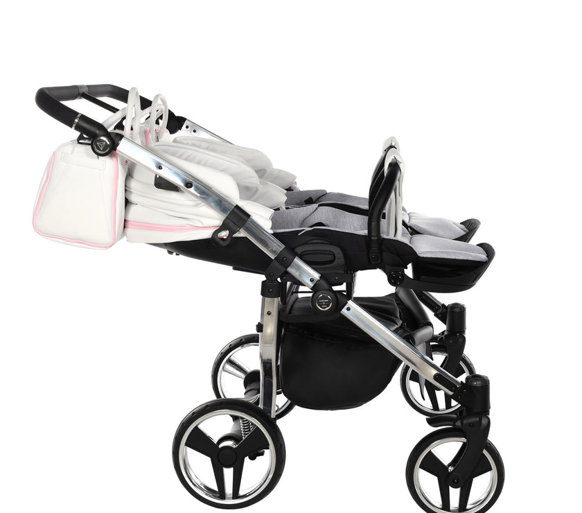 Poussette Double Junama Candy - Rose - Mode Bébé Claye