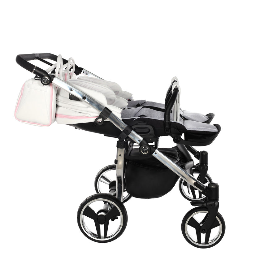 Poussette Double Junama Candy - Rose - Mode Bébé Claye