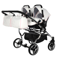 Poussette Double Junama Candy - Rose - Mode Bébé Claye