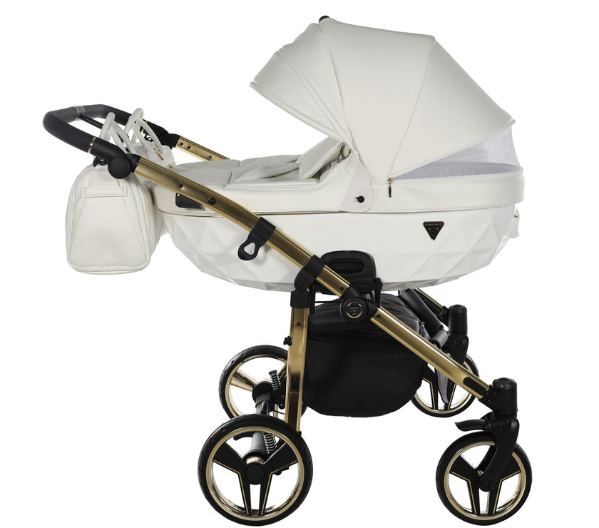 Poussette Double Junama Fluo Individual - Blanc/Or - Mode Bébé Claye