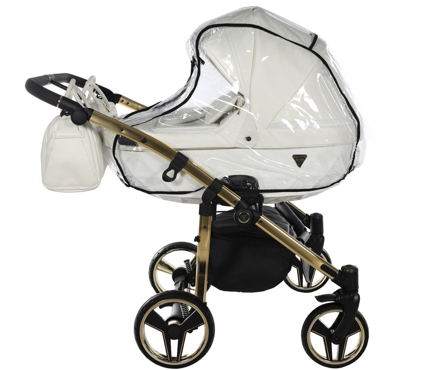 Poussette Double Junama Fluo Individual - Blanc/Or - Mode Bébé Claye