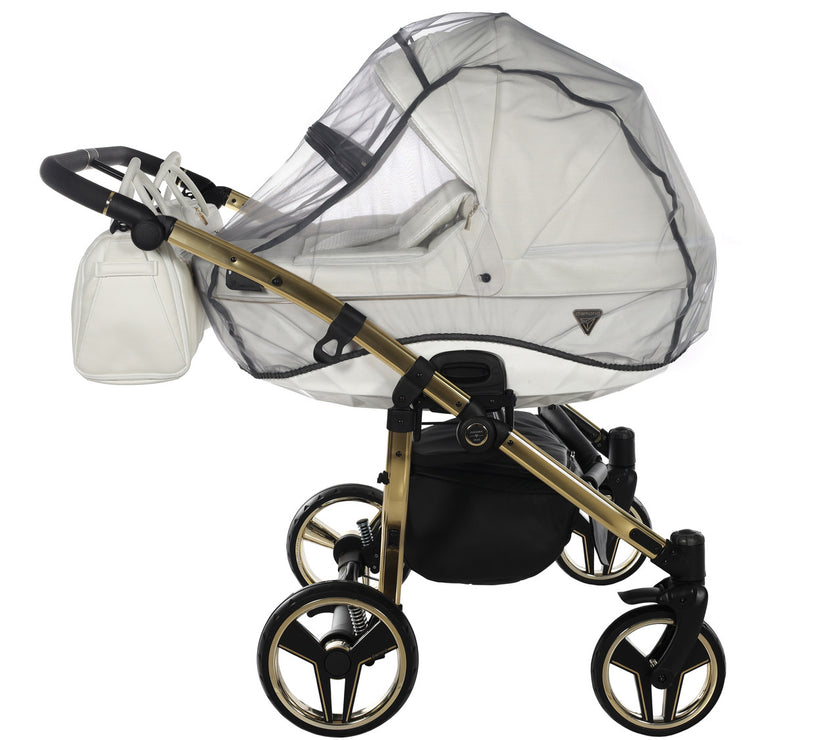Poussette Double Junama Fluo Individual - Blanc/Or - Mode Bébé Claye
