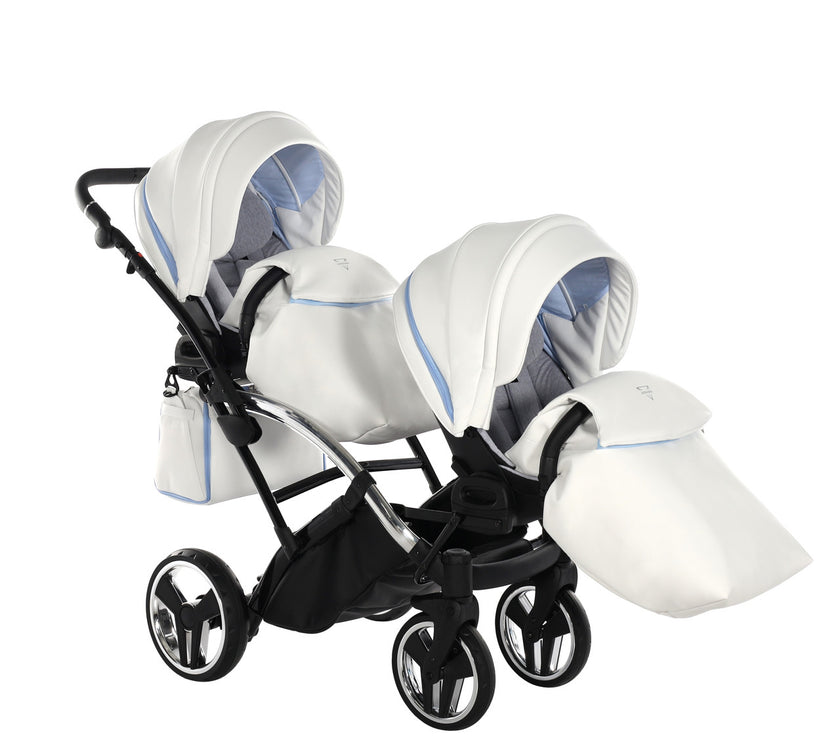 Poussette Double Slim Junama Candy - Bleu - Mode Bébé Claye
