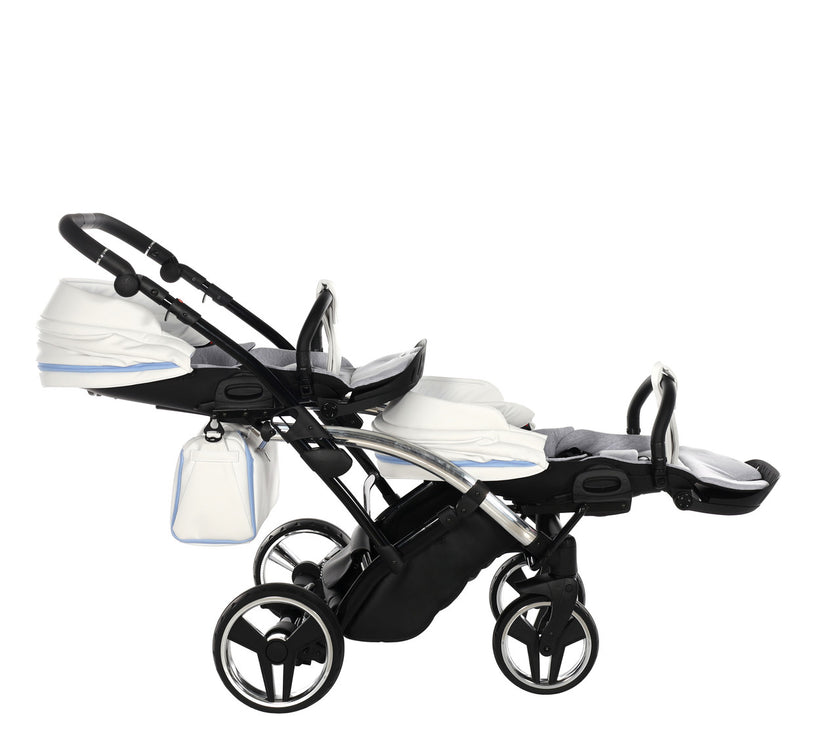 Poussette Double Slim Junama Candy - Bleu - Mode Bébé Claye