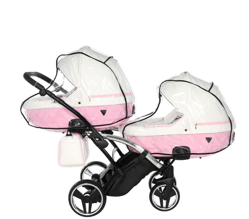 Poussette Double Slim Junama Candy - Rose - Mode Bébé Claye
