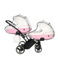 Poussette Double Slim Junama Candy - Rose - Mode Bébé Claye