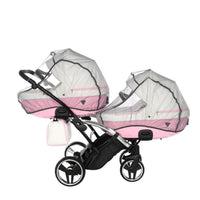 Poussette Double Slim Junama Candy - Rose - Mode Bébé Claye