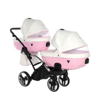Poussette Double Slim Junama Candy - Rose - Mode Bébé Claye