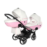 Poussette Double Slim Junama Candy - Rose - Mode Bébé Claye