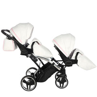 Poussette Double Slim Junama Candy - Rose - Mode Bébé Claye