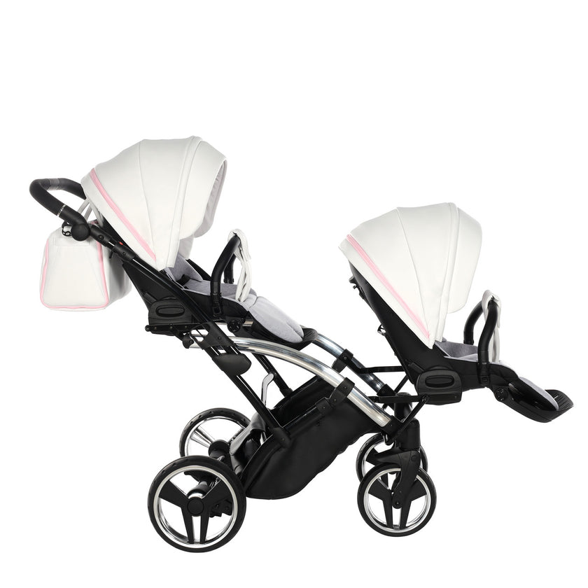 Poussette Double Slim Junama Candy - Rose - Mode Bébé Claye