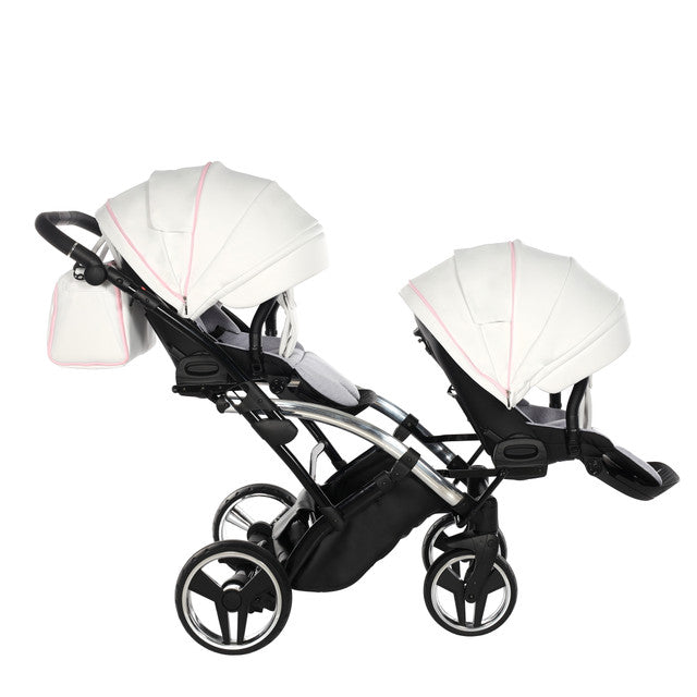 Poussette Double Slim Junama Candy - Rose - Mode Bébé Claye