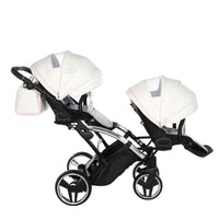 Poussette Double Slim Junama Candy - Rose - Mode Bébé Claye