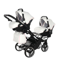 Poussette Double Slim Junama Candy - Rose - Mode Bébé Claye