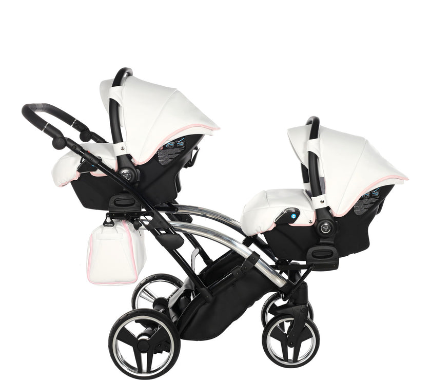 Poussette Double Slim Junama Candy - Rose - Mode Bébé Claye