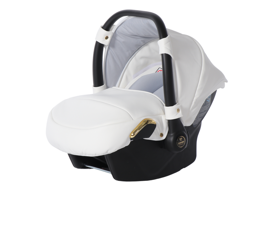 Poussette Double Slim Junama Fluo Individual - Blanc/Or - Mode Bébé Claye