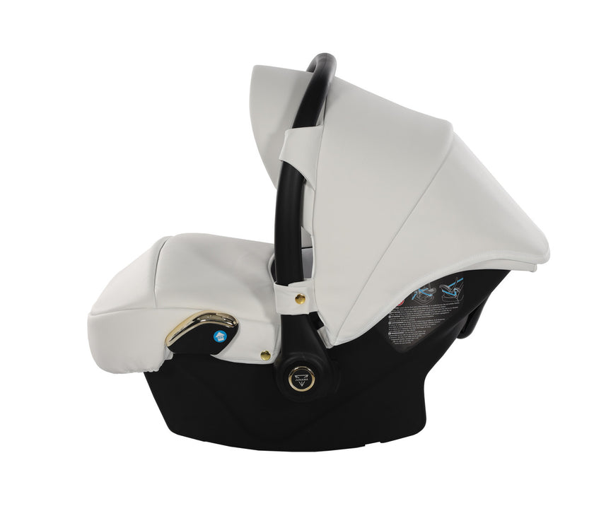 Poussette Double Slim Junama Fluo Individual - Blanc/Or - Mode Bébé Claye