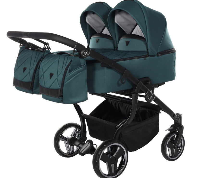 Poussette Double V3 - Turquoise - Mode Bébé Claye