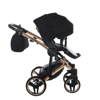 Poussette Junama Diamond S-Line - Noir/Or Rose - Mode Bébé Claye