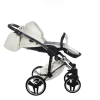 Poussette Junama Fluo Individual - Blanc /Argent - Mode Bébé Claye