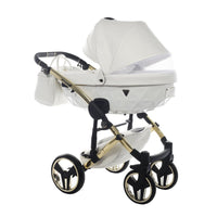 Poussette Junama Fluo Individual - Blanc / Or - Mode Bébé Claye